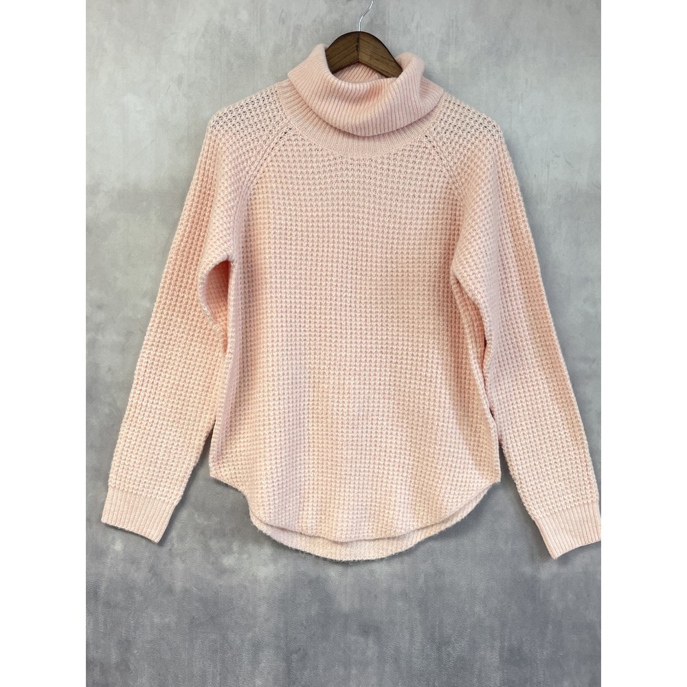KUHL Women Sienna Waffle Knit Turtleneck Sweater Size M Cozy Outdoor Hygge
